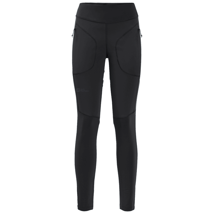 Women's Salmaser Tights Black Original Brand Jack Wolfskin