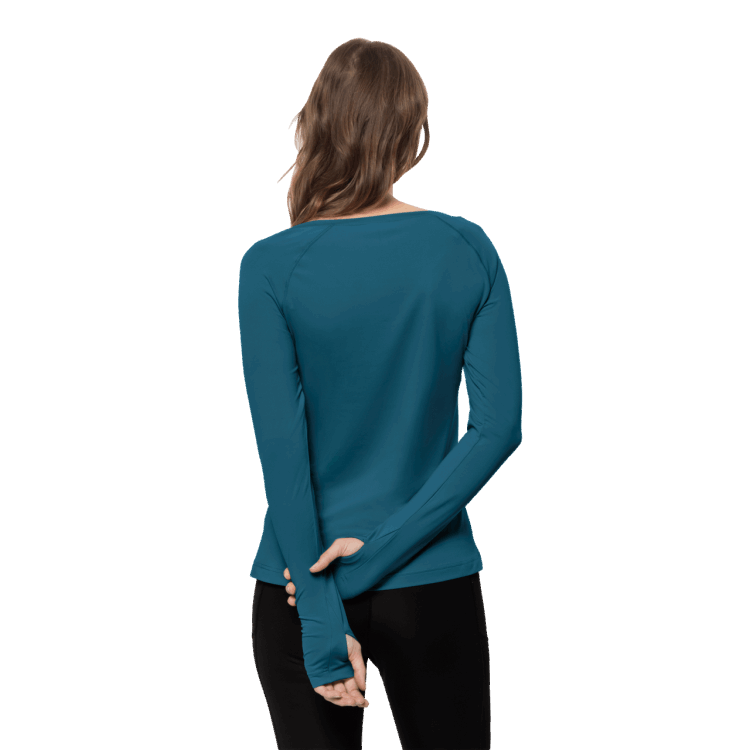 Brand Jack Wolfskin Women's Tasman Long Sleeve Origins Blue Coral