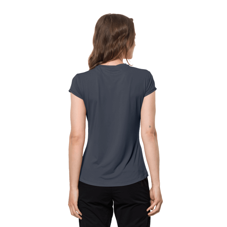 Fashion Women's Tasman Short Sleeve Brand Jack Wolfskin Ombre Blue