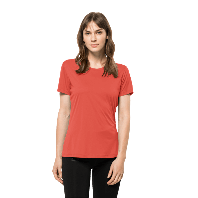 Women's Tech T Brand Jack Wolfskin Original Hot Coral