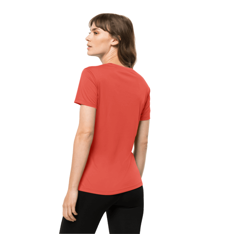 Women's Tech T Brand Jack Wolfskin Original Hot Coral