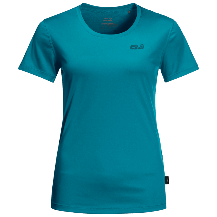 Women's Tech T Freshwater Blue Brand Jack Wolfskin Hot