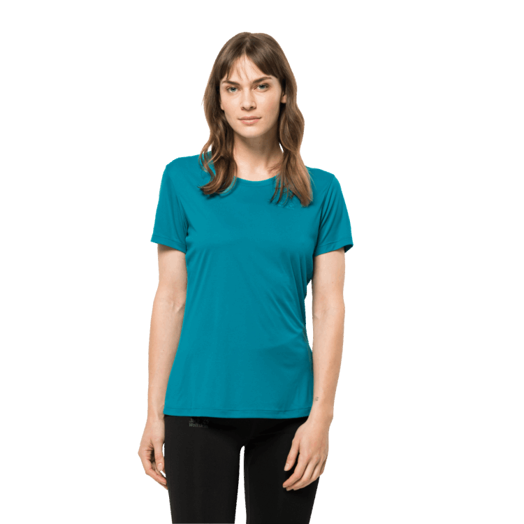 Women's Tech T Freshwater Blue Brand Jack Wolfskin Hot