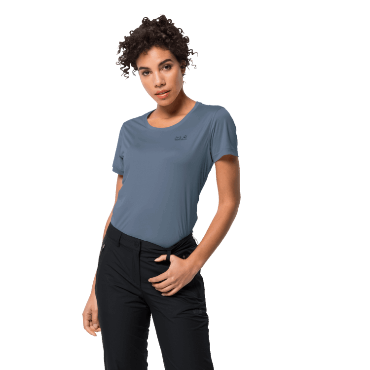 Women's Tech T Frost Blue Best Brand Jack Wolfskin