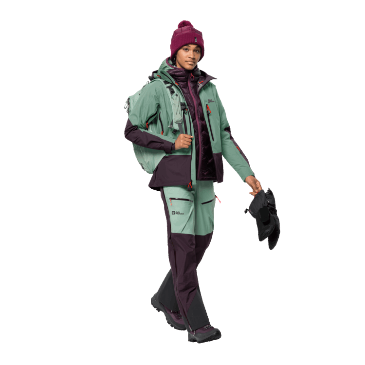 Medium Grey Heather New Women's Alpspitze Wool Pants Brand Jack Wolfskin