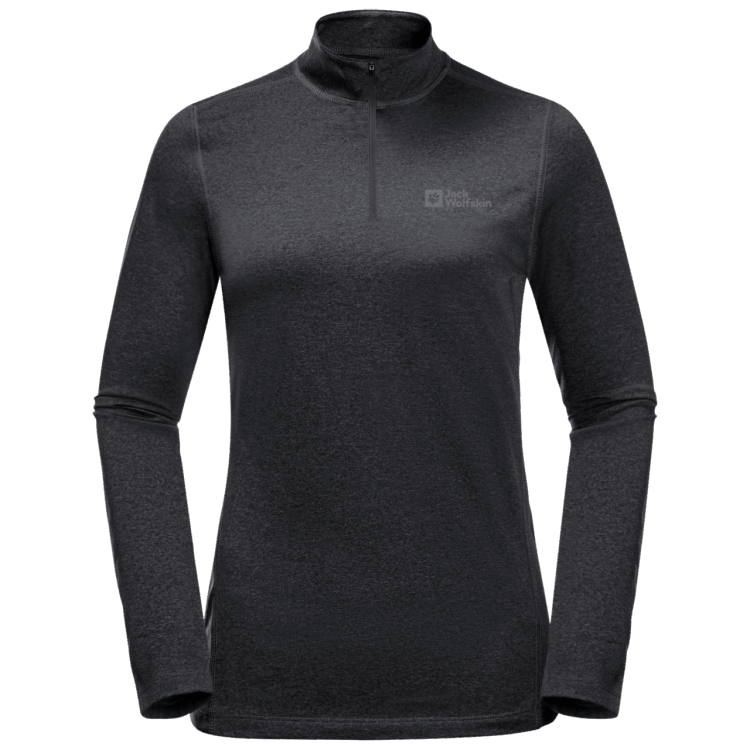 Black Women's Sky Thermal Half-Zip Collection Brand Jack Wolfskin