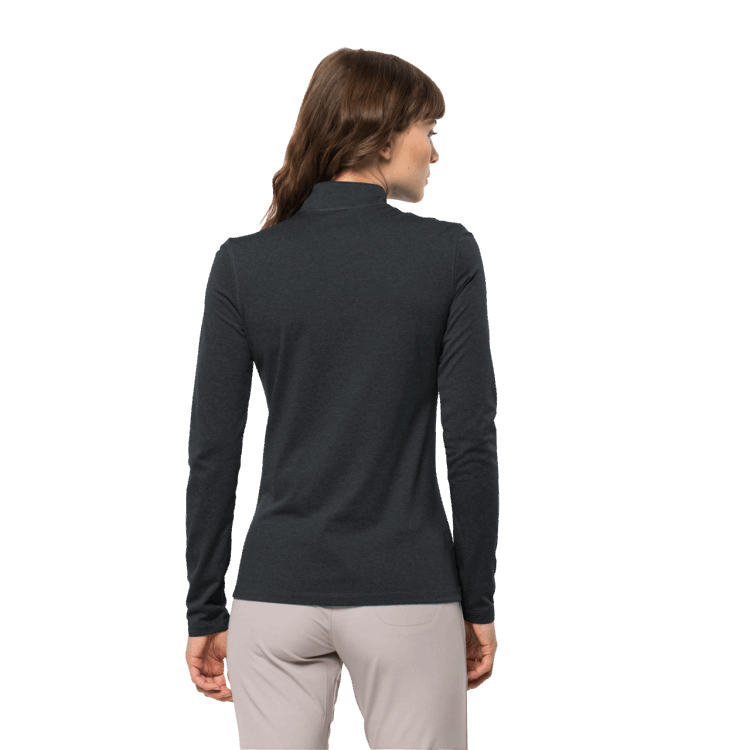 Black Women's Sky Thermal Half-Zip Collection Brand Jack Wolfskin