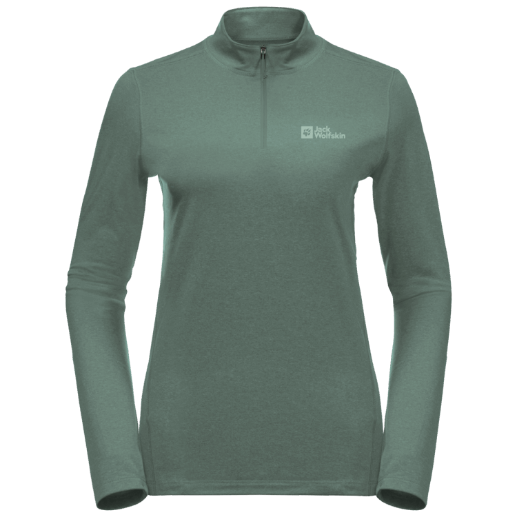 Collections Women's Sky Thermal Half-Zip Brand Jack Wolfskin Hedge Green