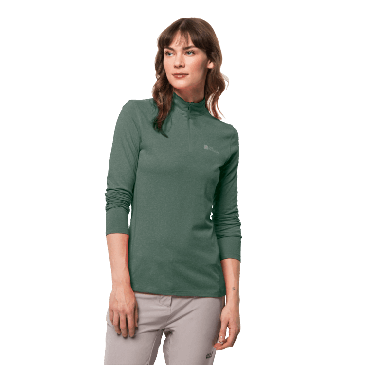 Collections Women's Sky Thermal Half-Zip Brand Jack Wolfskin Hedge Green
