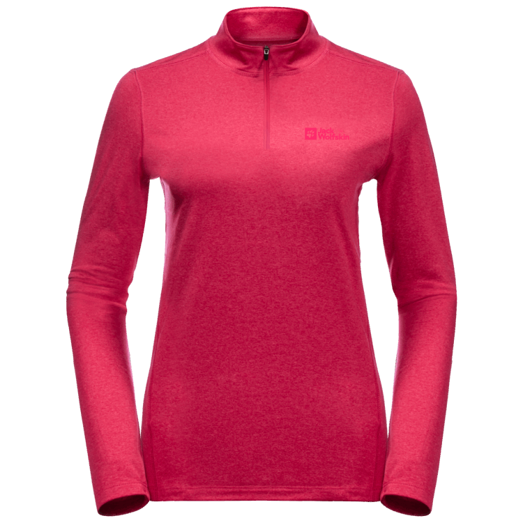 Origin Women's Sky Thermal Half-Zip Cranberry Brand Jack Wolfskin