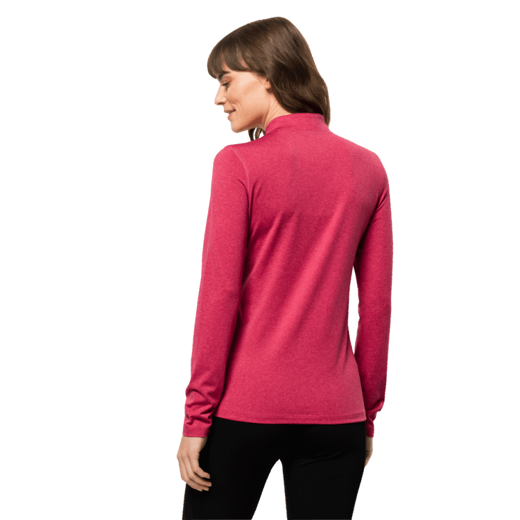 Origin Women's Sky Thermal Half-Zip Cranberry Brand Jack Wolfskin