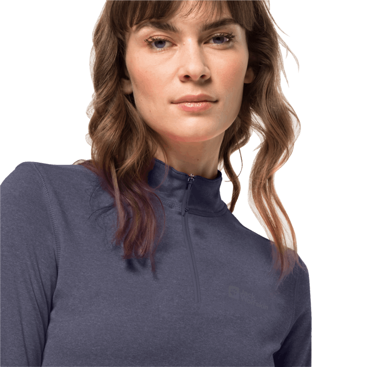 Origins Brand Jack Wolfskin Graphite Women's Sky Thermal Half-Zip