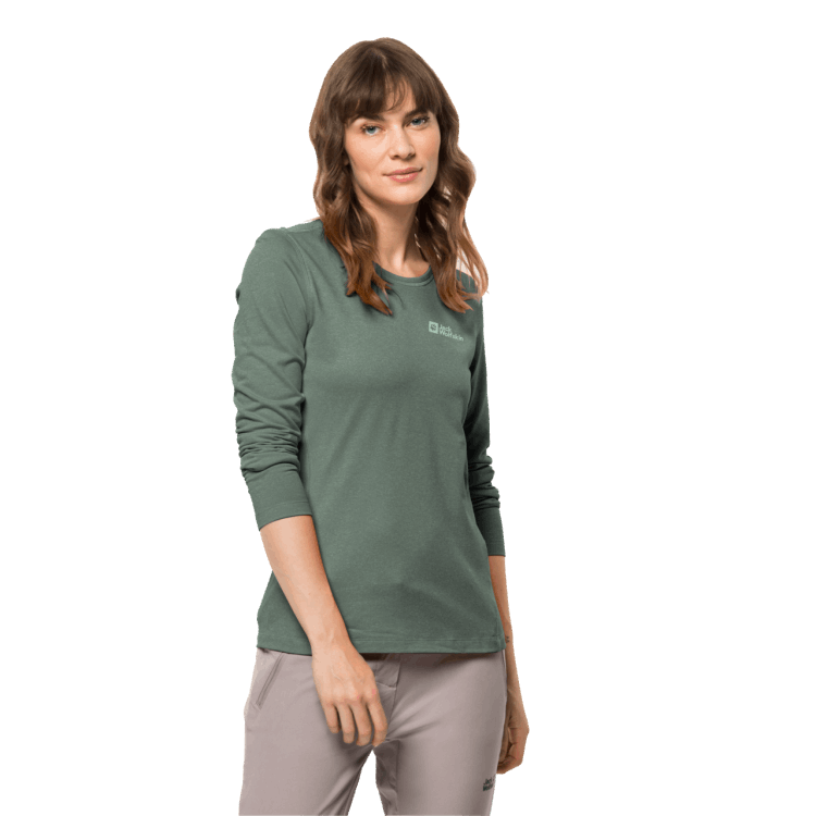 Brand Brand Jack Wolfskin Women's Sky Thermal Long Sleeve Hedge Green