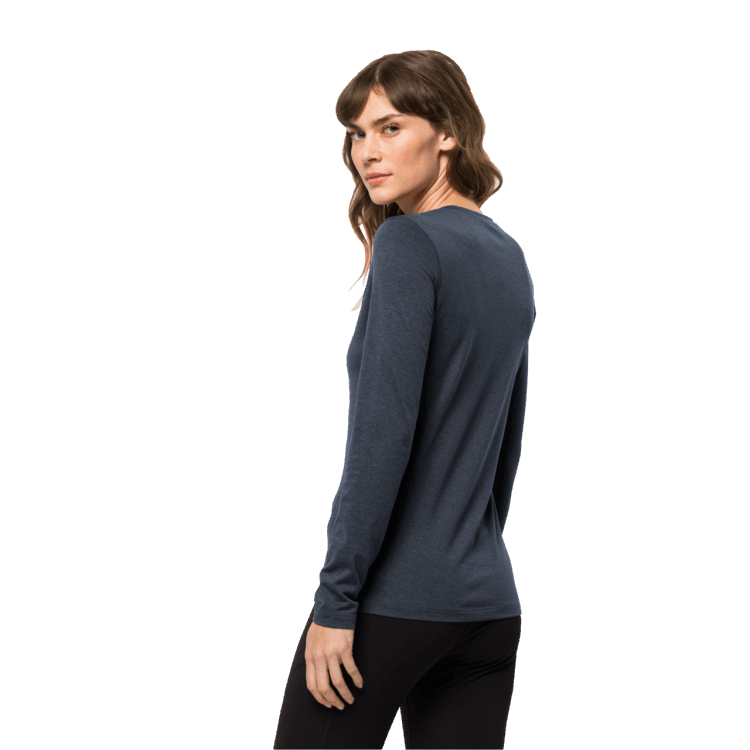 Women's Sky Thermal Long Sleeve Brand Jack Wolfskin Night Blue Hot