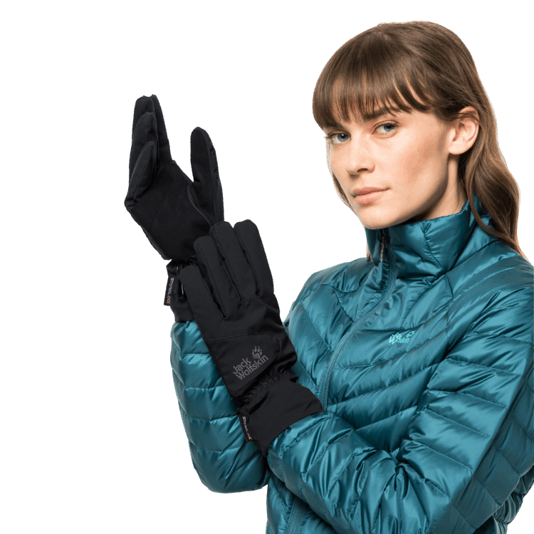 Brand Jack Wolfskin Black Stormlock Highloft Glove Origins