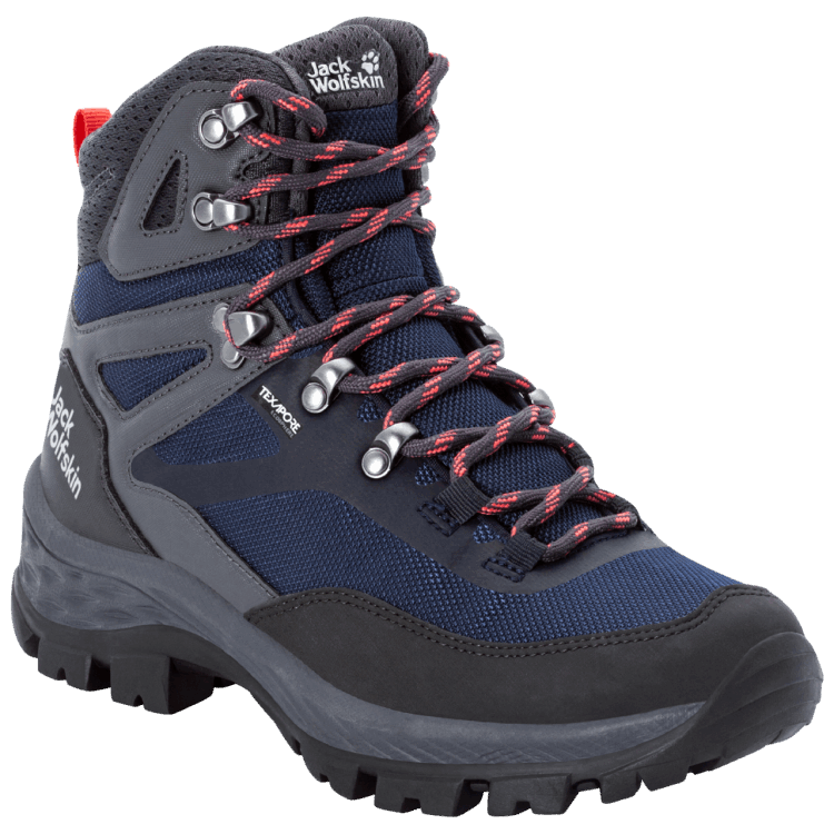 Brand Jack Wolfskin Blue-Coral Women's Rebellion Guide Texapore Mid