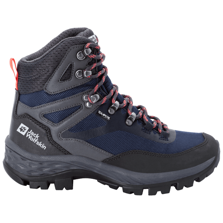 Brand Jack Wolfskin Blue-Coral Women's Rebellion Guide Texapore Mid