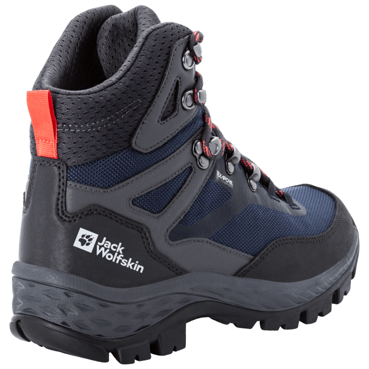 Brand Jack Wolfskin Blue-Coral Women's Rebellion Guide Texapore Mid