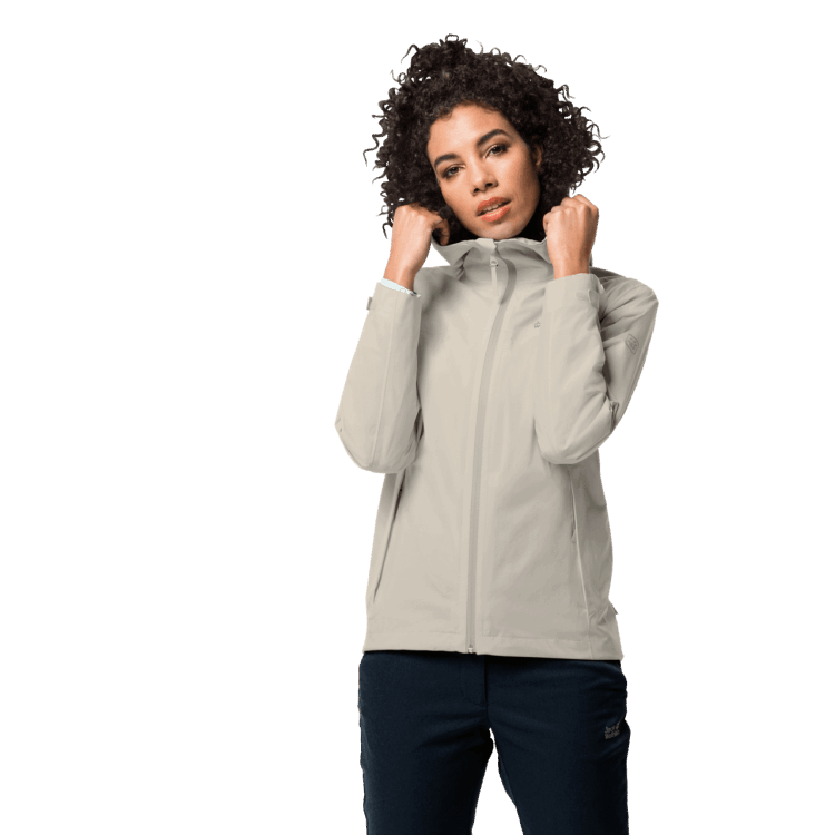 Hot Dusty Grey Brand Jack Wolfskin Women's JWP Shell