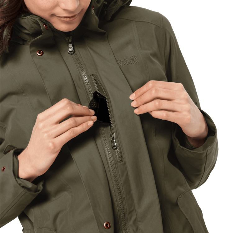 Madison Avenue Coat Origin Brand Jack Wolfskin Granite