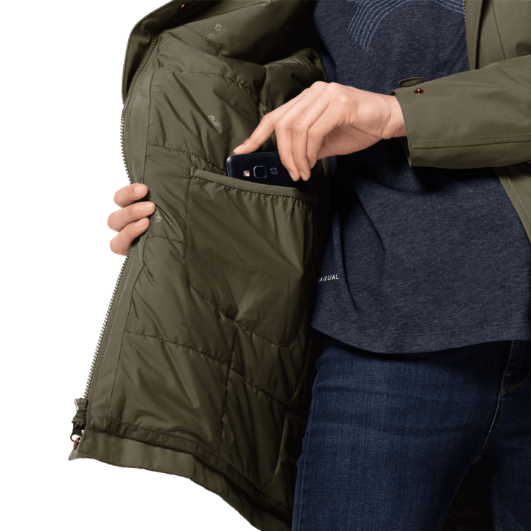 Madison Avenue Coat Origin Brand Jack Wolfskin Granite