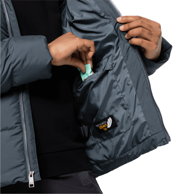 Original Women's Frozen Palace Jacket Slate Blue Brand Jack Wolfskin