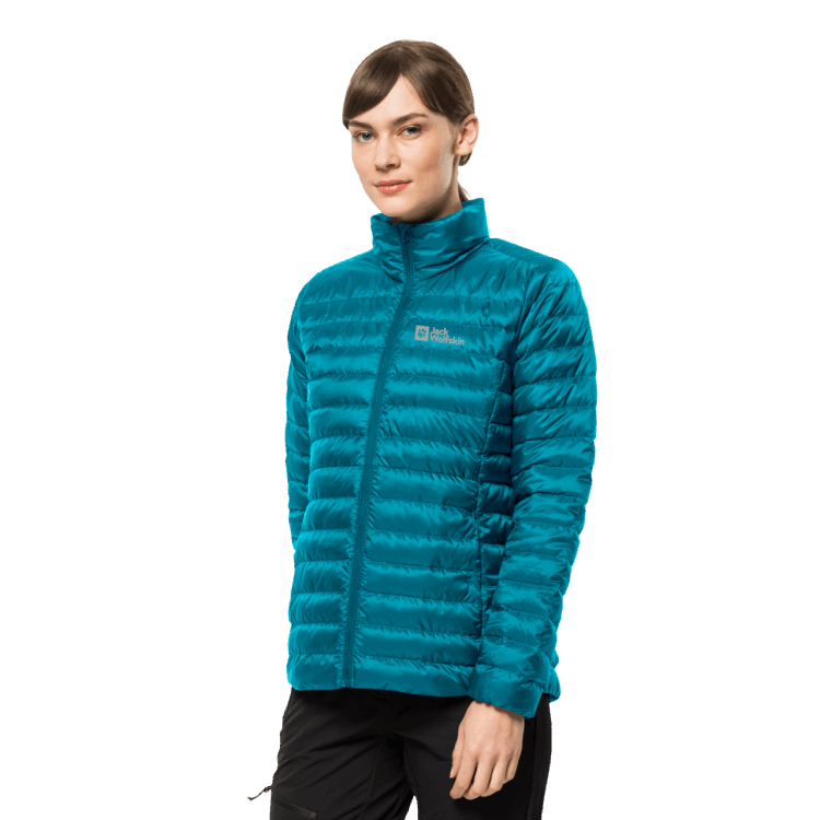 Freshwater Blue Women's Pack & Go Down Jacket Original Brand Jack Wolfskin