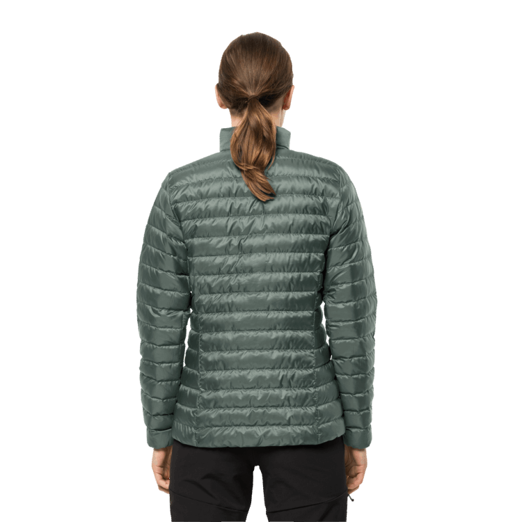 Fashion Brand Jack Wolfskin Women's Pack & Go Down Jacket Hedge Green