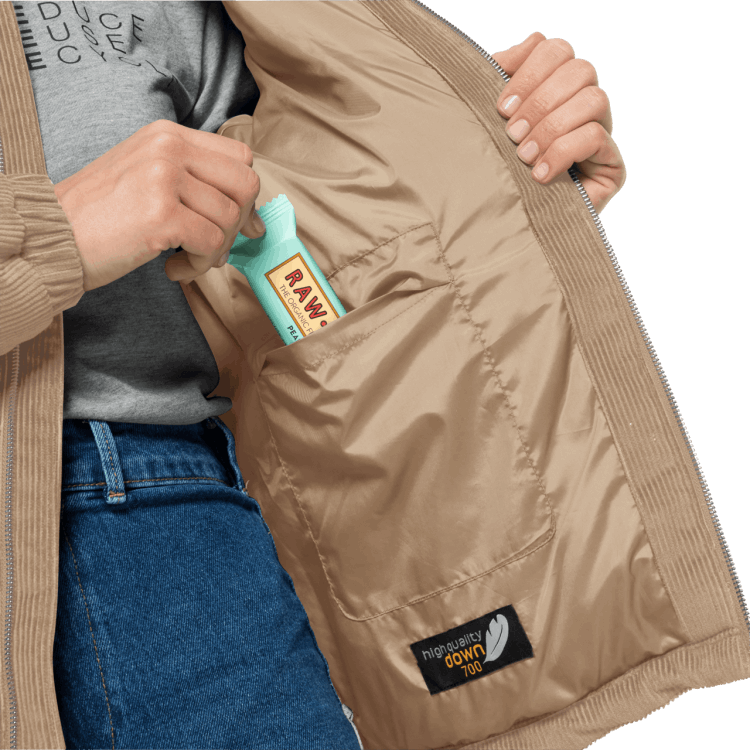 Women's Nature Corduroy Jacket Brand Jack Wolfskin Beige Origin