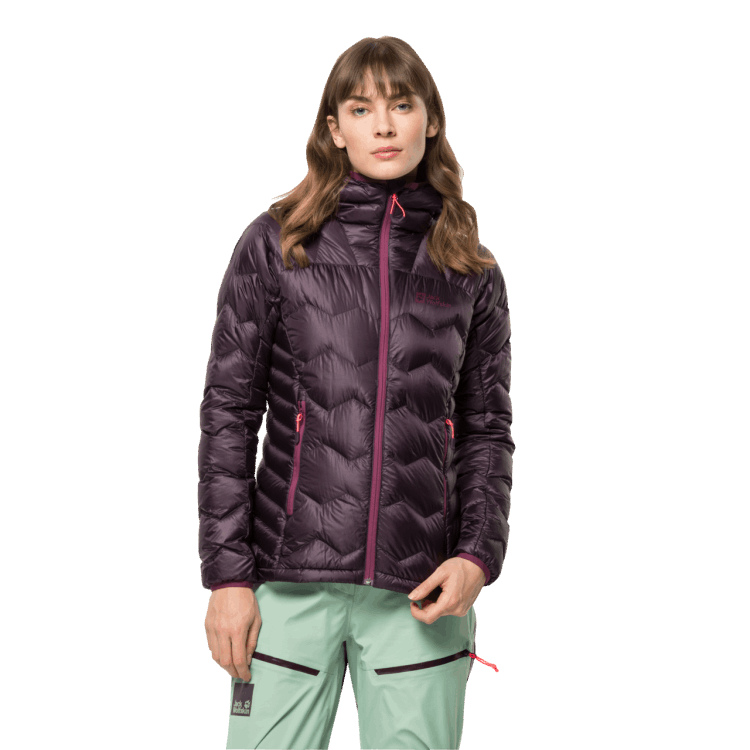 Women's Alpspitze Down Hoody Hot Grapevine Brand Jack Wolfskin