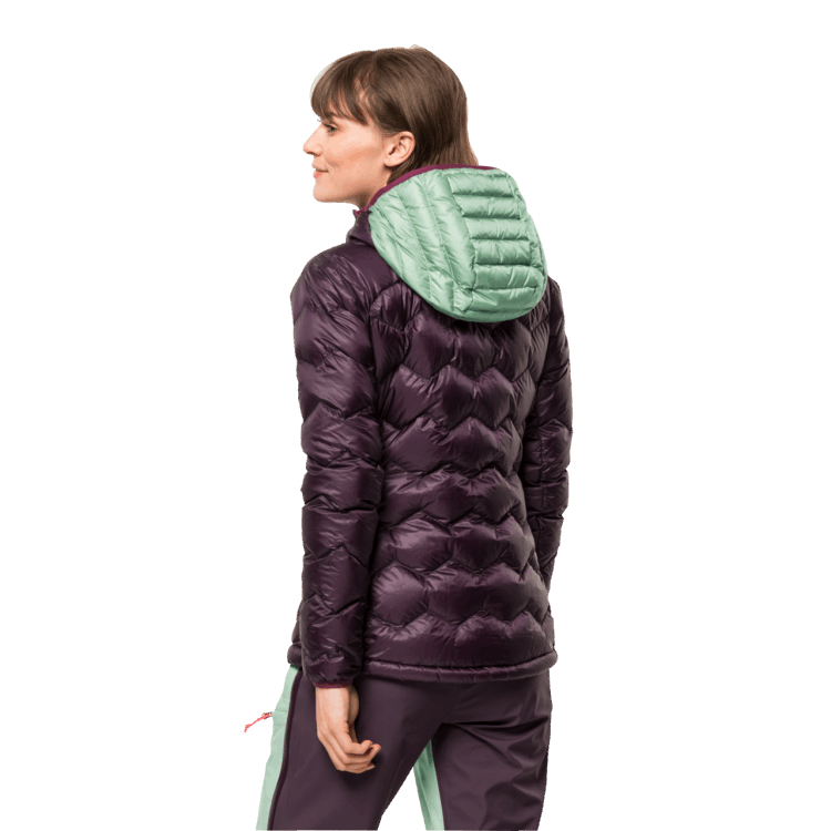 Women's Alpspitze Down Hoody Hot Grapevine Brand Jack Wolfskin