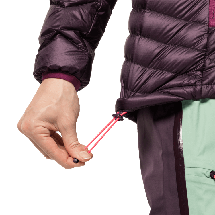 Women's Alpspitze Down Hoody Hot Grapevine Brand Jack Wolfskin