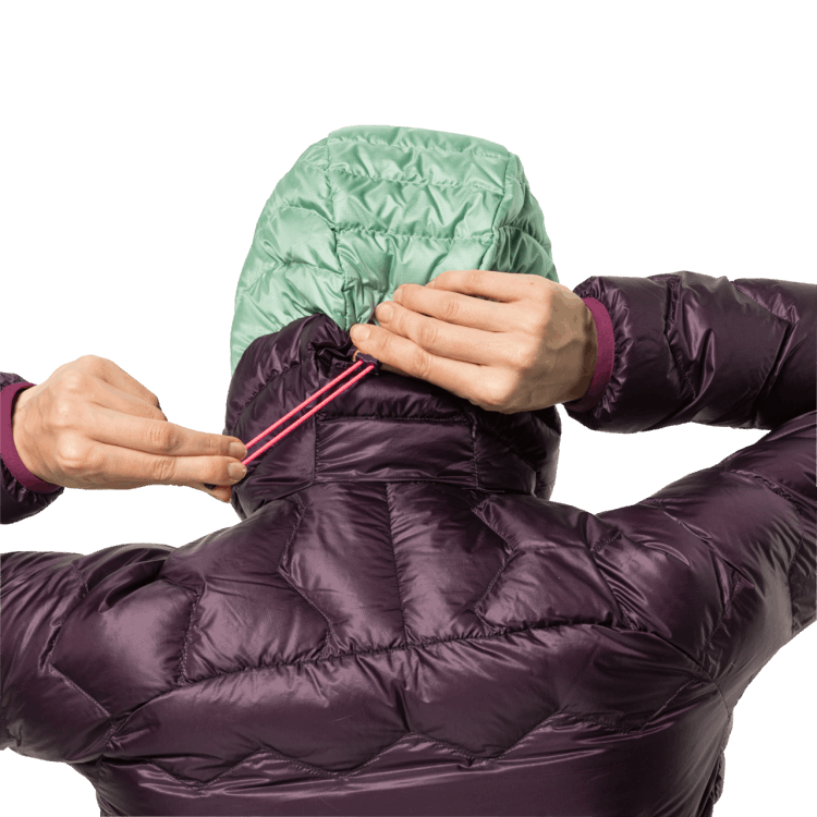 Women's Alpspitze Down Hoody Hot Grapevine Brand Jack Wolfskin