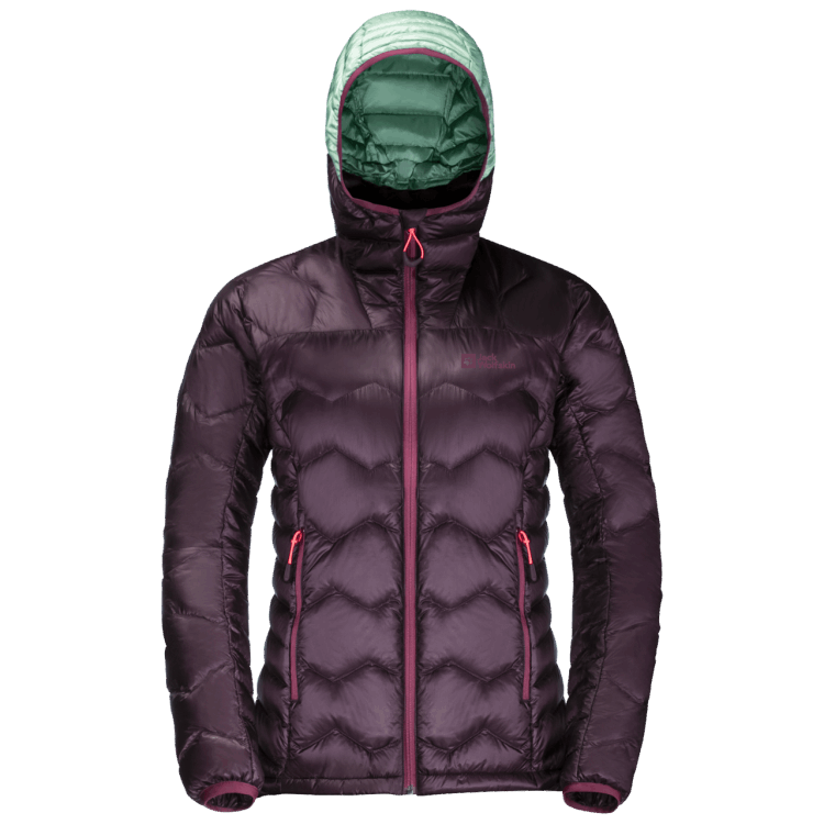 Women's Alpspitze Down Hoody Hot Grapevine Brand Jack Wolfskin