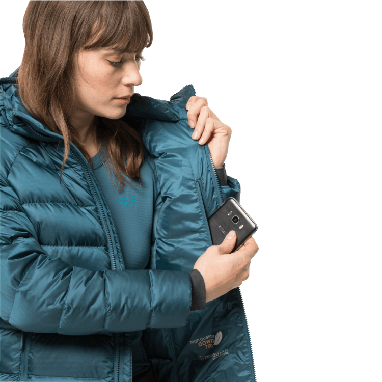 Blue Coral Brand Jack Wolfskin Women's Nebelhorn Down Hoody Brand