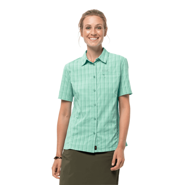 Collection Brand Jack Wolfskin Pacific Green Checks Women's Centaura Shirt