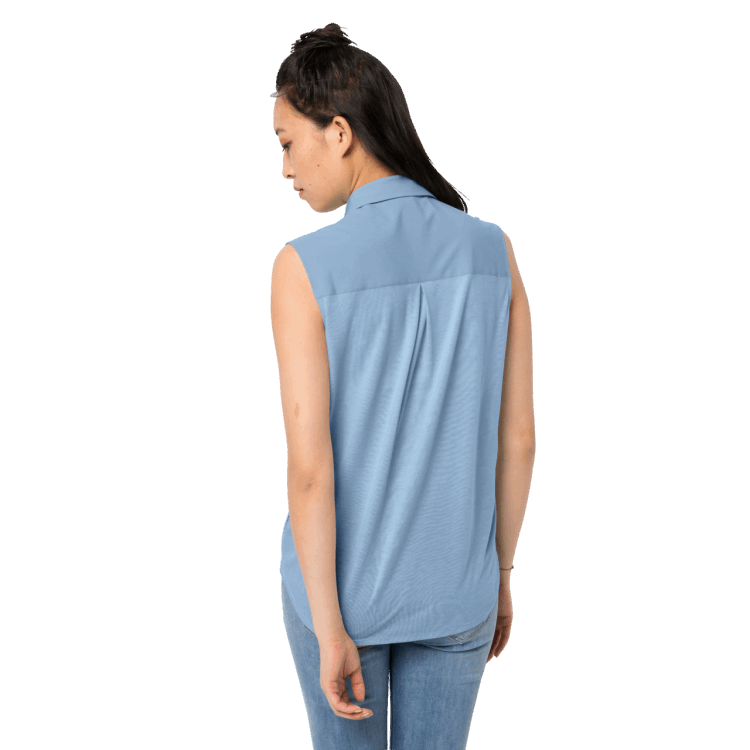 Women's Sonora Sleeveless Shirt New Ice Blue Brand Jack Wolfskin