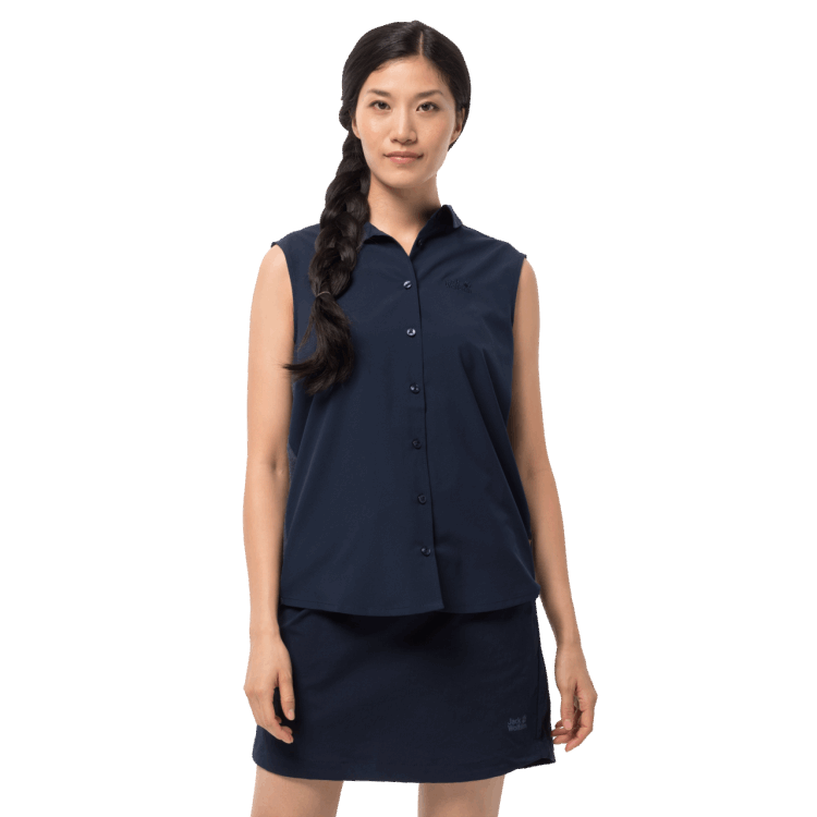 Brand Jack Wolfskin Midnight Blue Fashion Women's Sonora Sleeveless Shirt