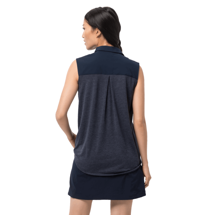 Brand Jack Wolfskin Midnight Blue Fashion Women's Sonora Sleeveless Shirt