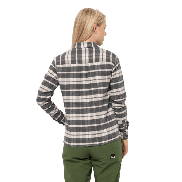 Brand Jack Wolfskin Collections Women's Nature Time Shirt Phantom Checks