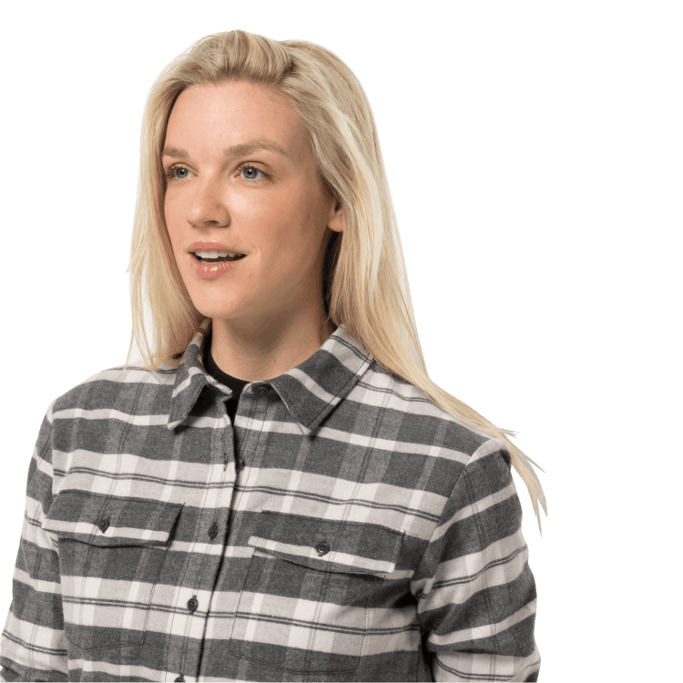 Brand Jack Wolfskin Collections Women's Nature Time Shirt Phantom Checks