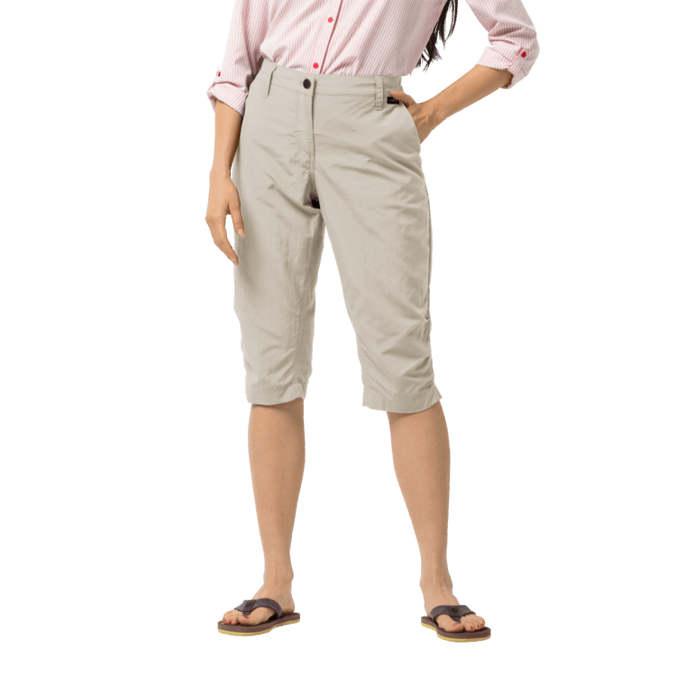 Origins Brand Jack Wolfskin Women's Kalahari 3/4 Pants Light Sand