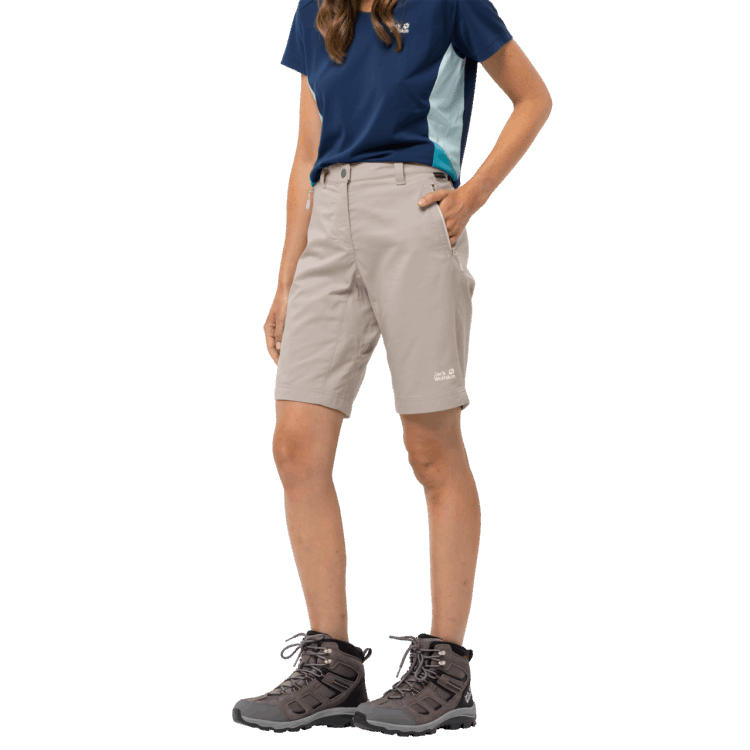 Women's Activate Track Shorts Light Beige New Brand Jack Wolfskin