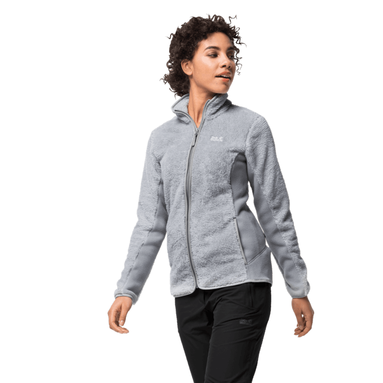 Slate Grey Stripes Origin Brand Jack Wolfskin Women's Pine Leaf Jacket