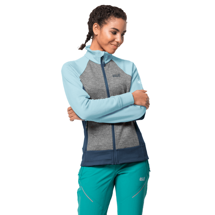 Fashion Frosted Blue Brand Jack Wolfskin Women's Sky Peak Jacket