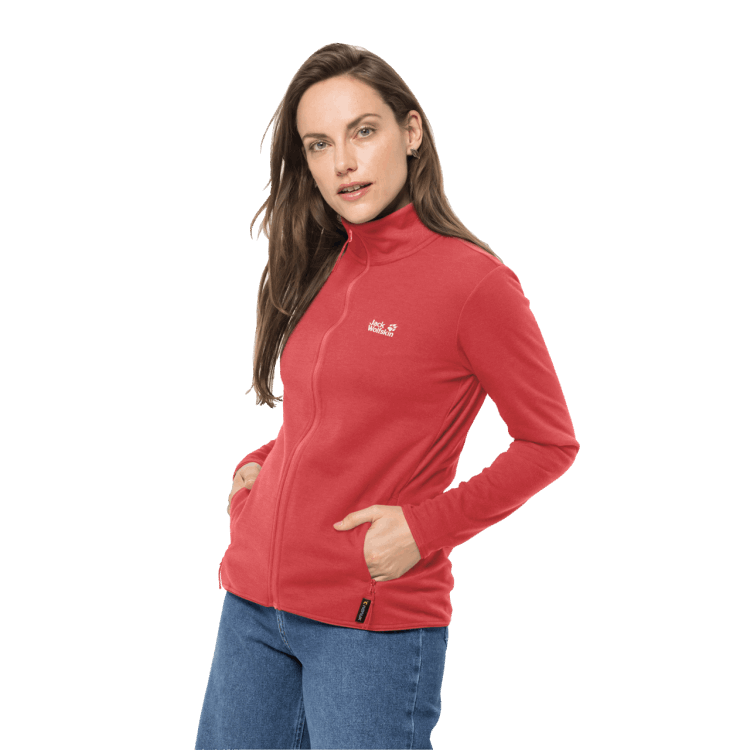 Brand Jack Wolfskin Women's JWP Midlayer Collections Coral Red