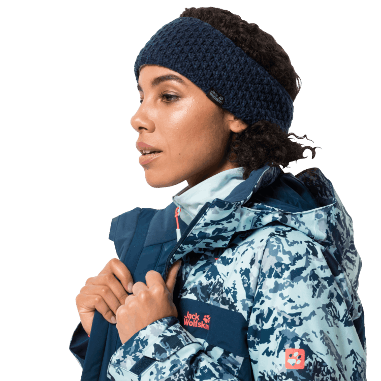 Midnight Blue Women's Highloft Knit Headband Collection Brand Jack Wolfskin