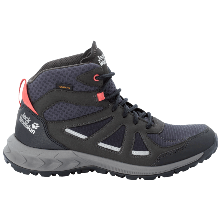 WOODLAND 2 TEXAPORE MID W Brand Jack Wolfskin Fashion Dark Blue-Pink