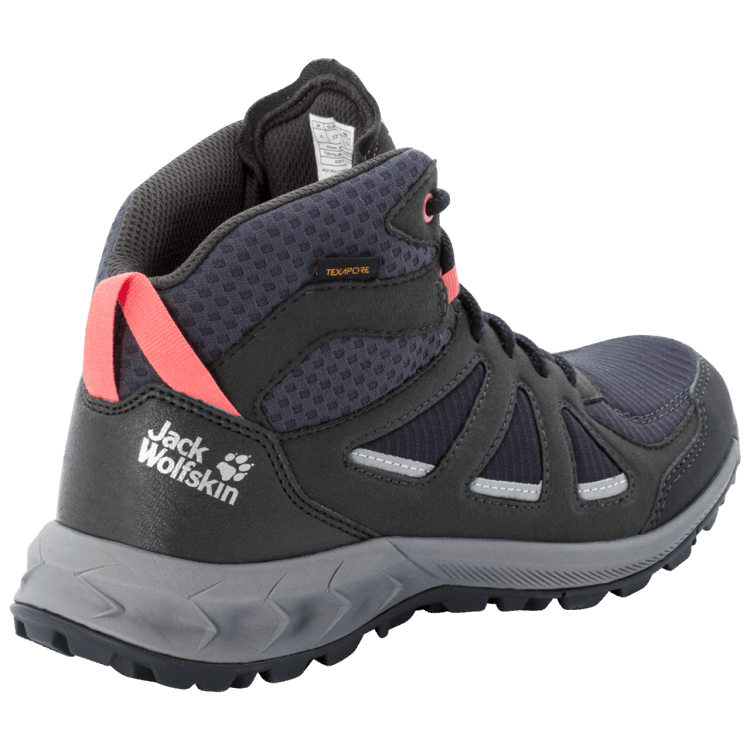 WOODLAND 2 TEXAPORE MID W Brand Jack Wolfskin Fashion Dark Blue-Pink