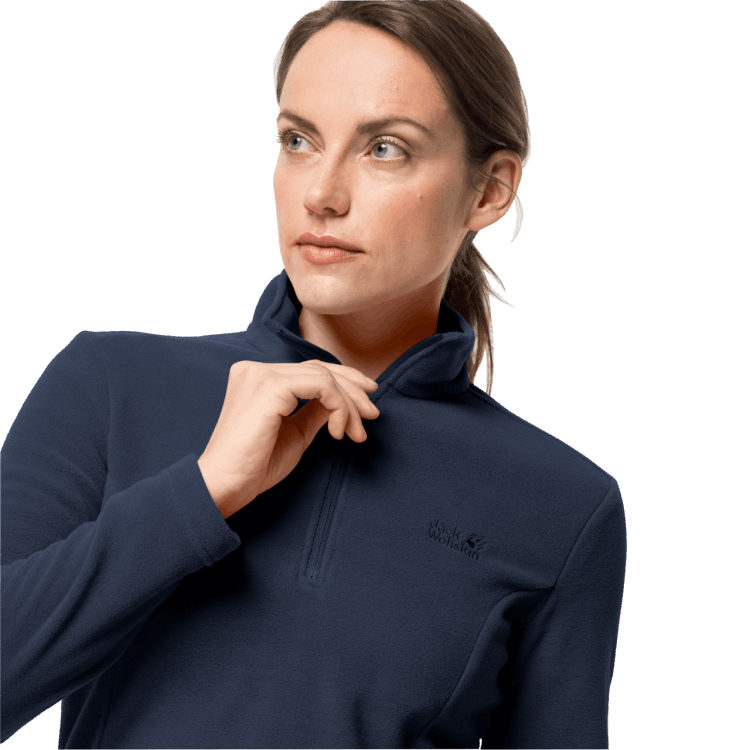Hot Brand Jack Wolfskin Midnight Blue Women's Taunus Quarter Zip Pullover